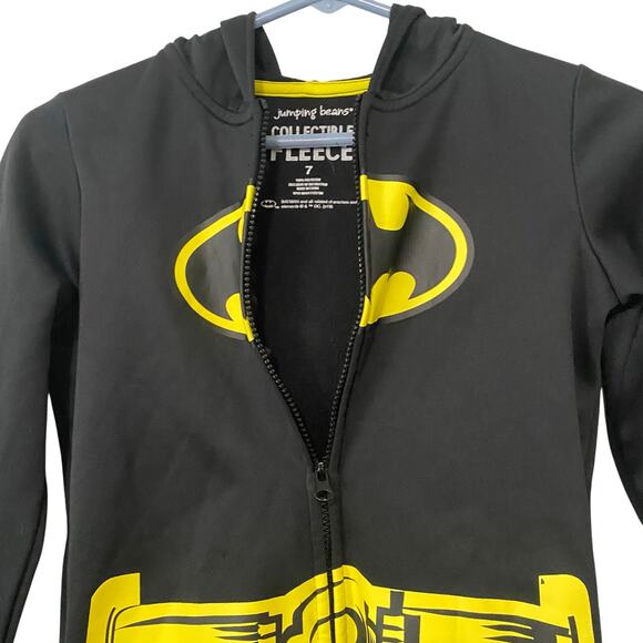 DC Batman Boys Mask Hoodie Long Sleeve Zip Jacket Collectible Fleece Size 7 - Picture 5 of 7